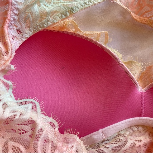 PINK Victoria’s Secret Date Push Up Bralette Multicolor Lace NWOT Size Small - Picture 4 of 7